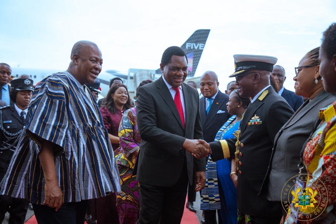 President Mahama comences 3-day State visit to Zambia