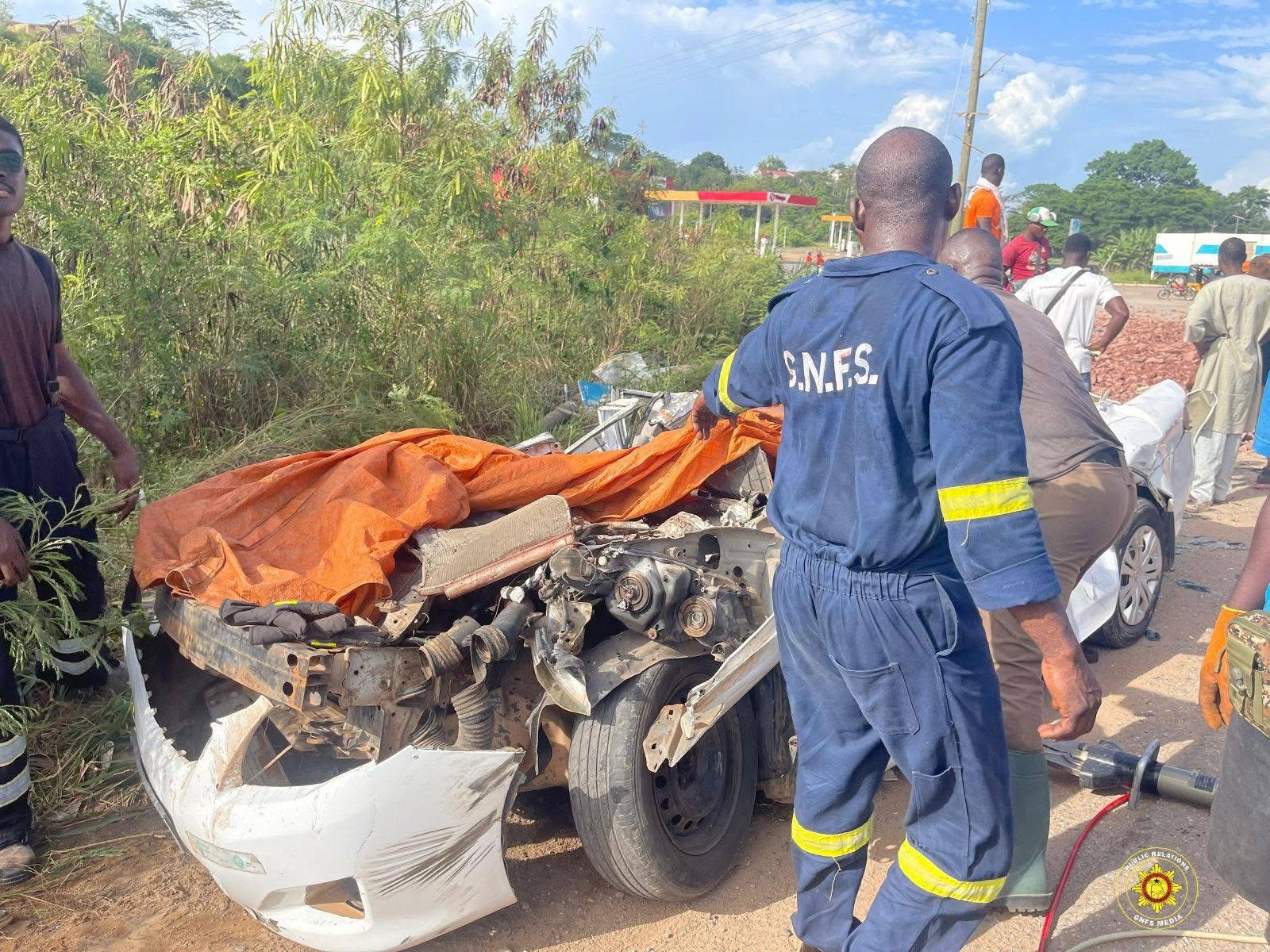 Two died, five injured as Fire Service responds to road accident at Third Ridge Junction in CapeCoast