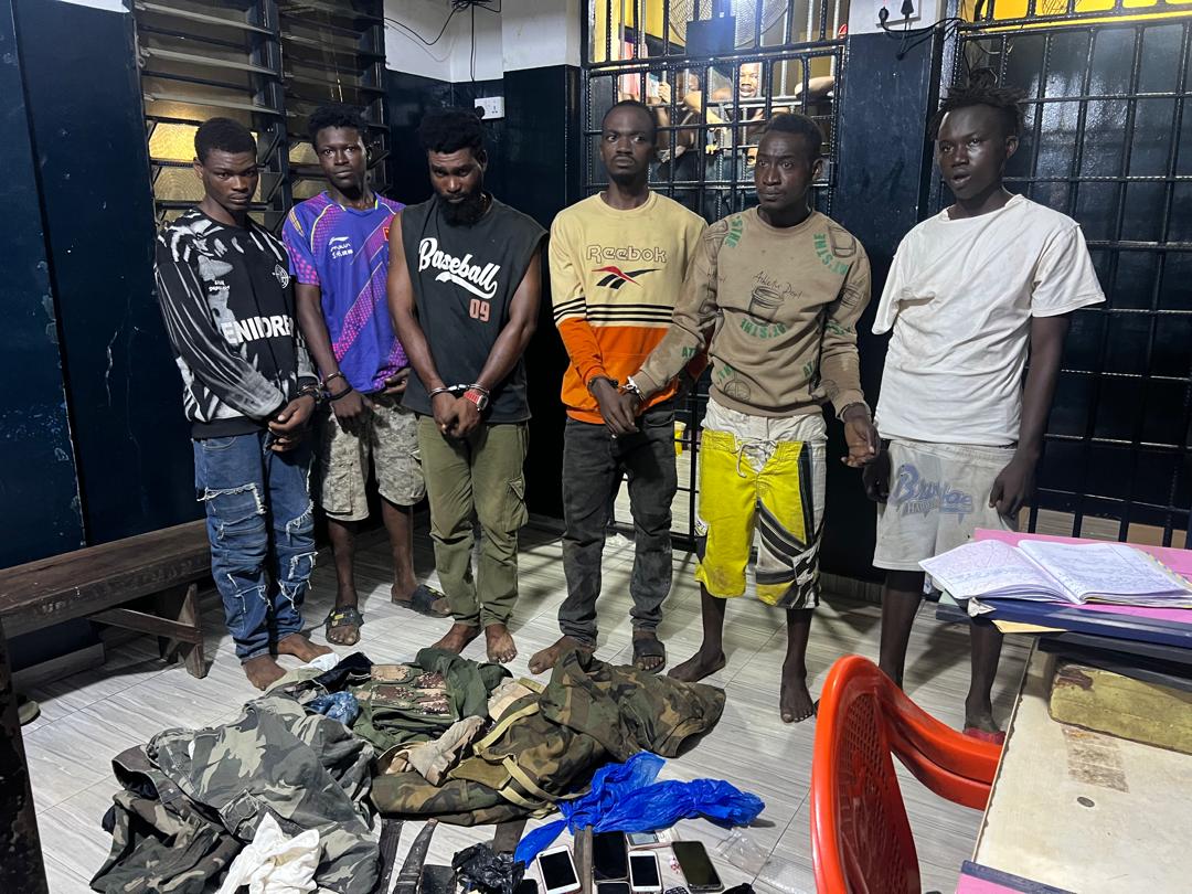 Six suspects, including bar operator, arrested in Ashaiman armed robbery crackdown