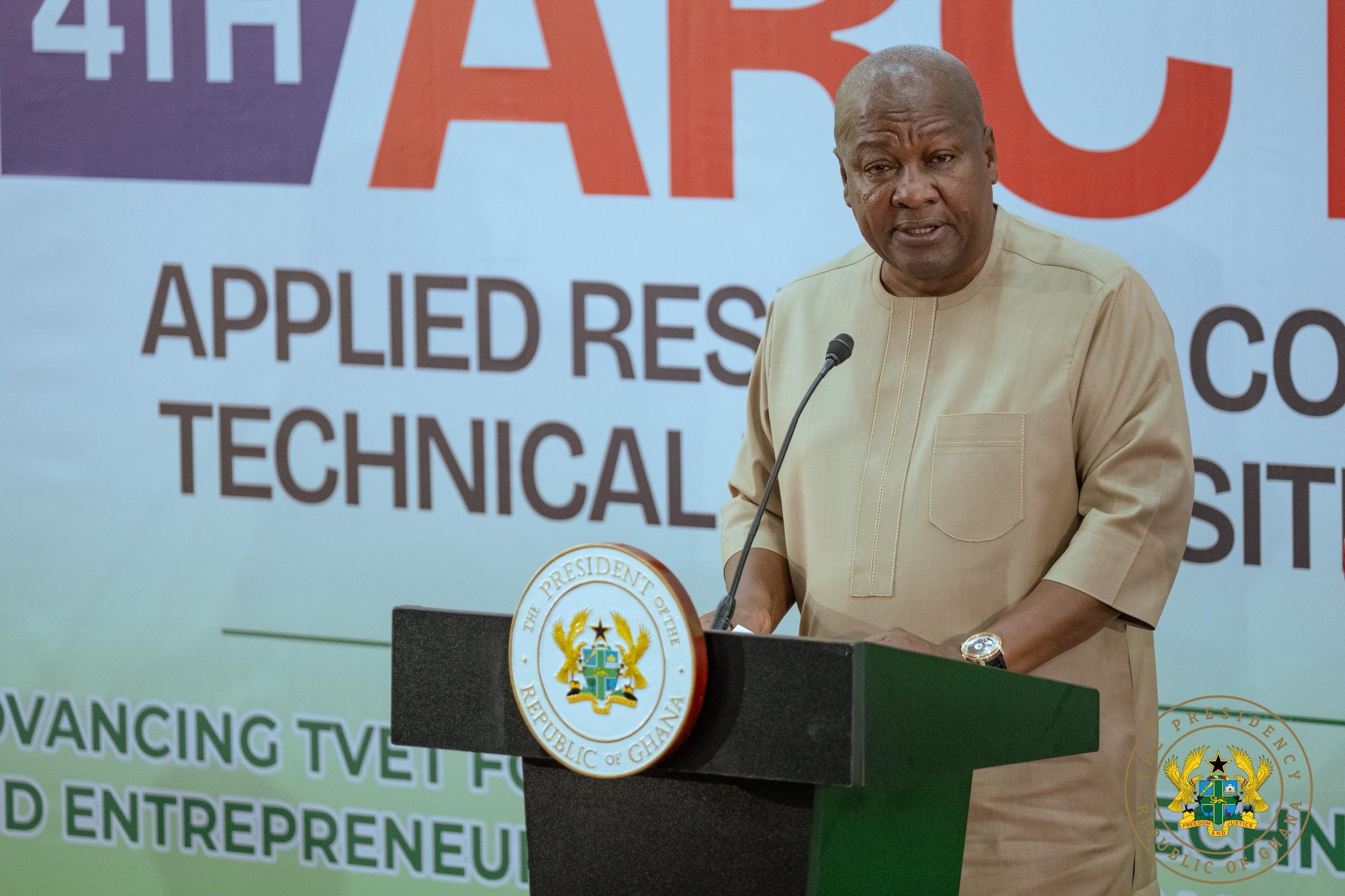 Mahama announces establishment of two new Technical Universities in the Oti and Bono East Region.