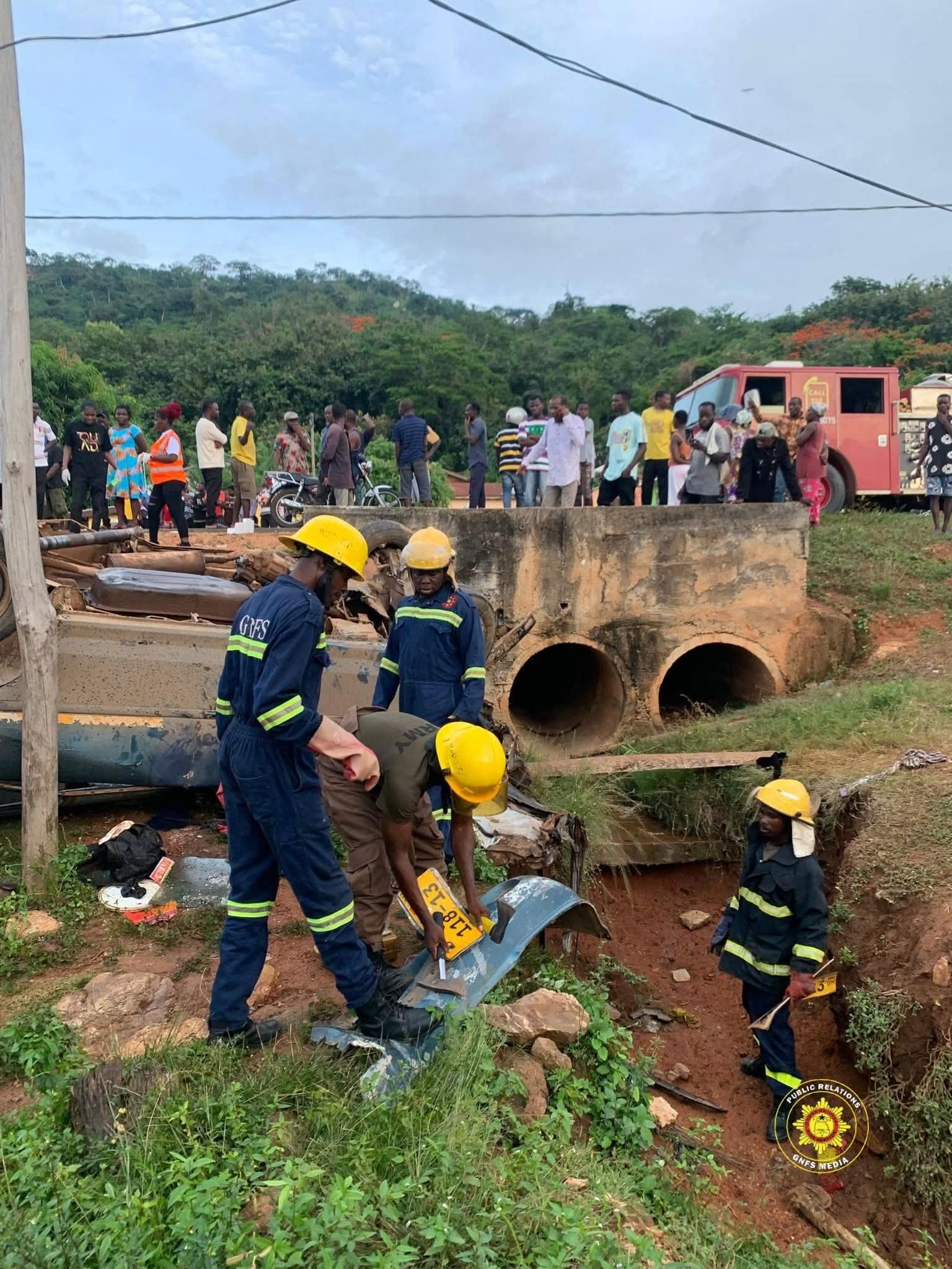 GNFS rescues 11 after Logba Akutsame crash; motorbike rider dies