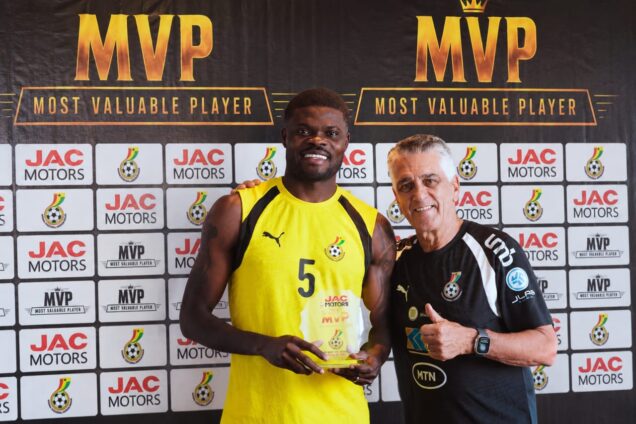 Partey wins JAC Motors MVP award after stellar display in Ghana’s draw with England